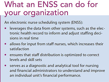 electronic nurse scheduling system organization